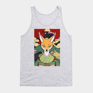 cool ukiyo-e fox design Tank Top